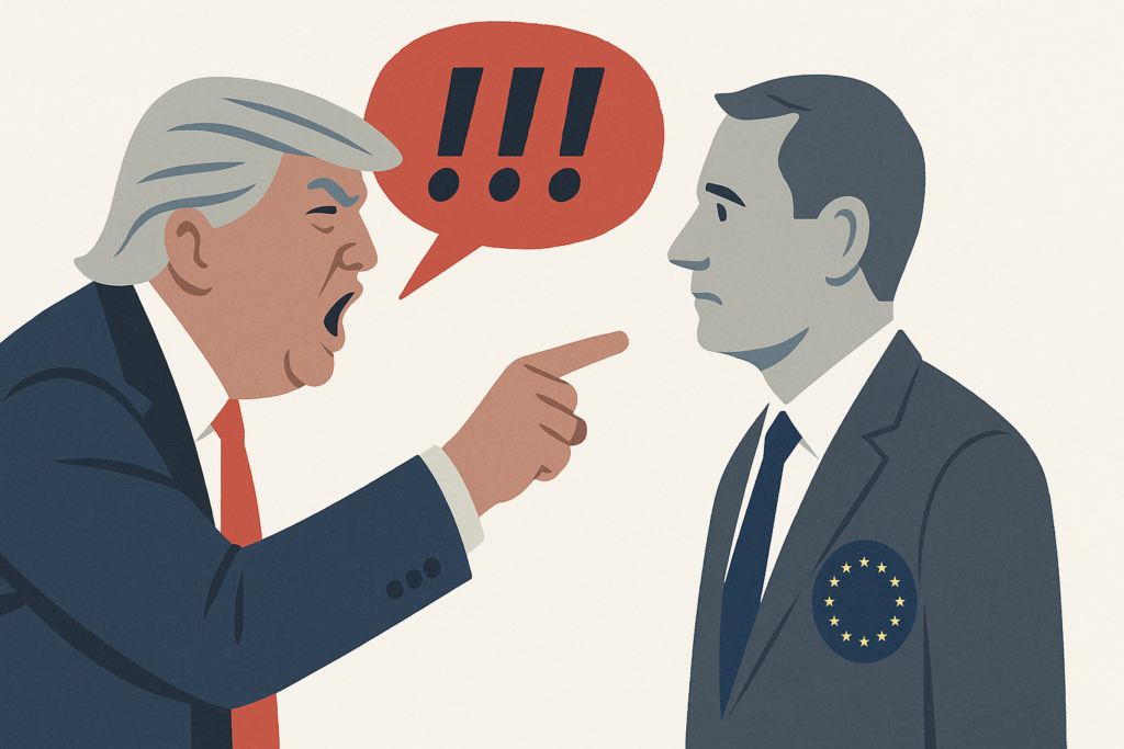 Trump schreit einen EU-Politiker an