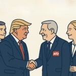 Donald Trump schüttelt AfD-Politiker die Hände