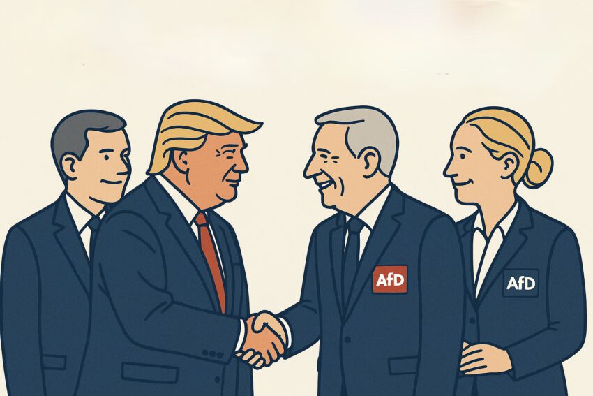 Donald Trump schüttelt AfD-Politiker die Hände